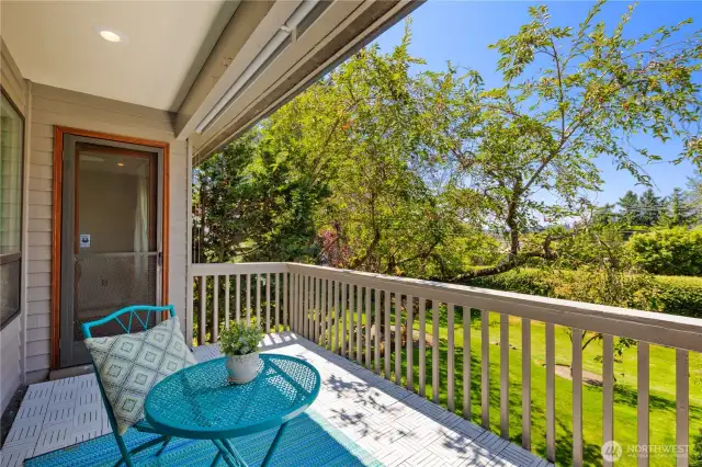 Enjoy garden views year-round with peek-a-boo views of Lake Washington in fall and winter.