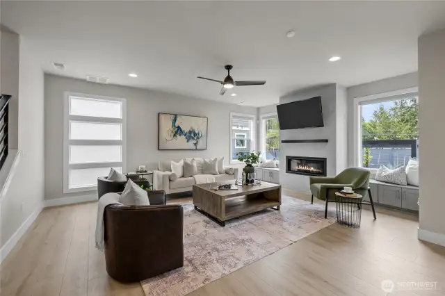Plenty of natural light in the living area.