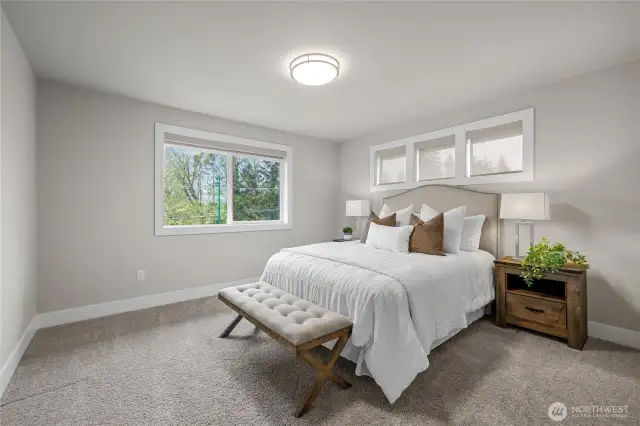 Junior suite with full private bath – great for guests or multi-gen living.  Spacious junior suite offers comfort and privacy.