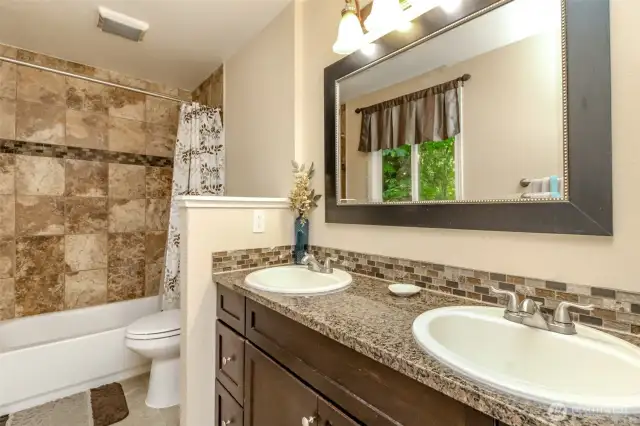 Master bath with updated tile work