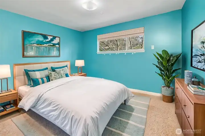 Third bedroom upstairs is virtually staged