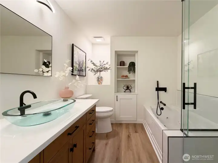 Primary bath has every upgrade - beautifully customized.