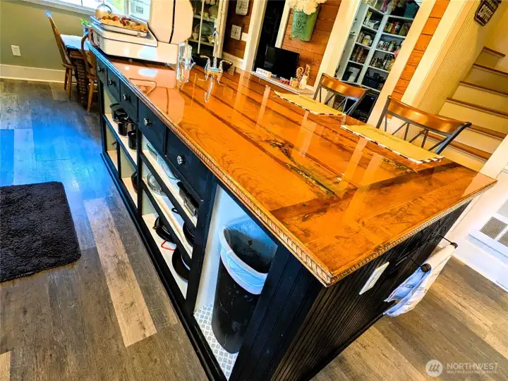 Lovingly customised island countertop