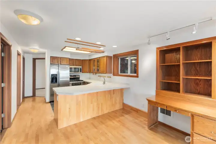 built ins near kitchen