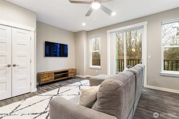 Deck off living room!