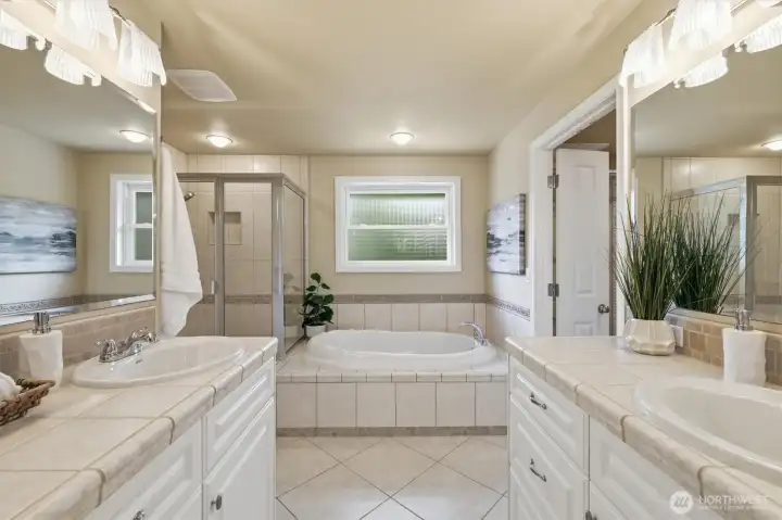 Ensuite bathroom & walk-in closet