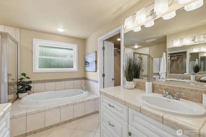 Ensuite bathroom & walk-in closet