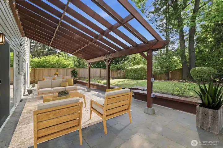 Patio + Fenced Backyard
