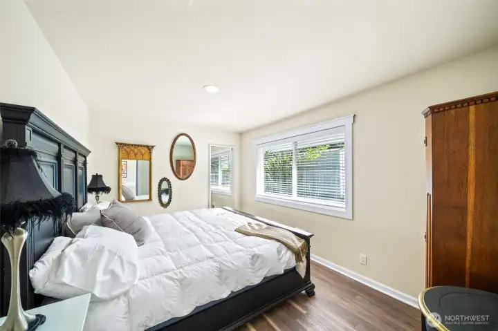 Bedroom #1 with lots of windows to bring the light in