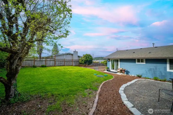 Spacious and private rear yard