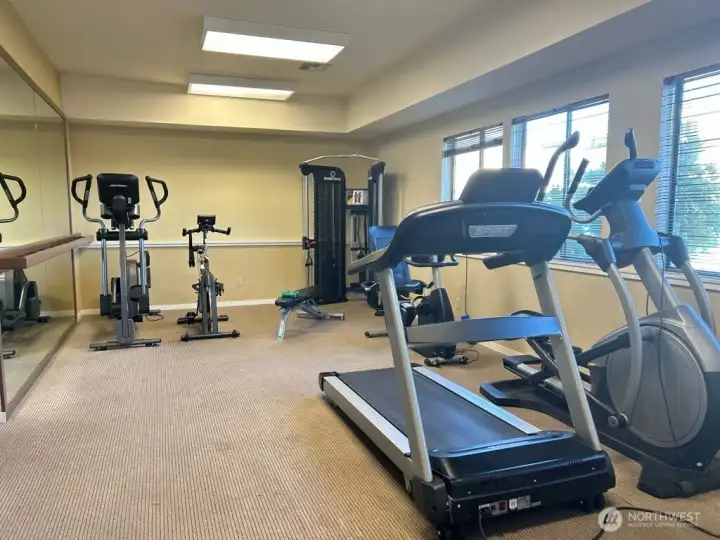 Steps away from the condo is this fitness room so now there are no excuses.