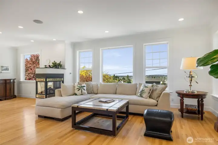 Living room is filled with beautiful natural light!