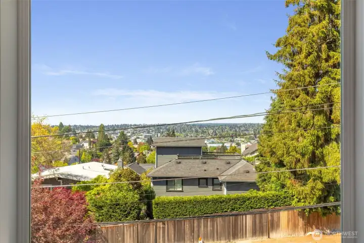 Views from living room looking North into Fremont & Ballard over the ship canal.  On a clear day you also get mountains!