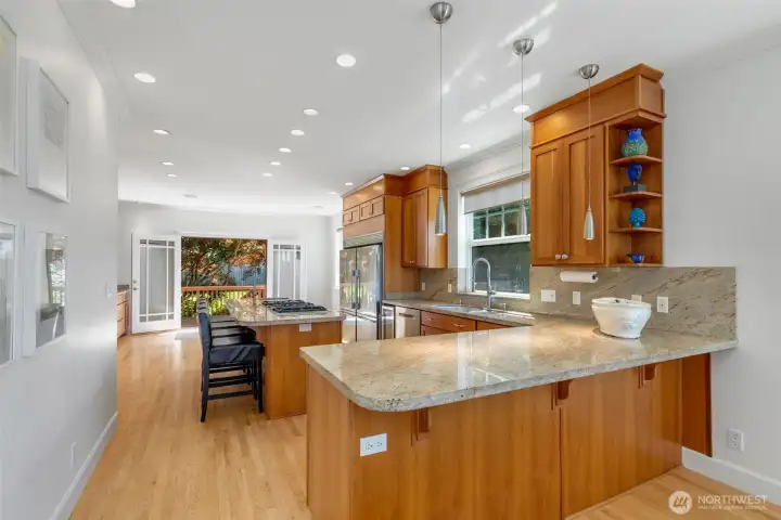 Large updated kitchen with plenty of space to cook and gather!