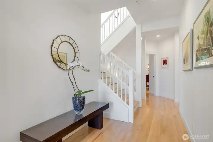 The bedroom level has 3 bedrooms and 2 full baths including the Primary suite.  The laundry room is on this level as well.
