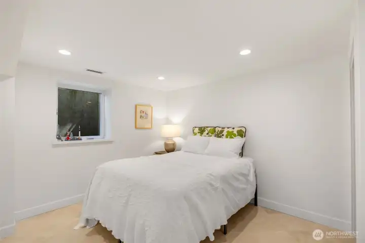 Fourth bedroom in lower level- great guest suite.