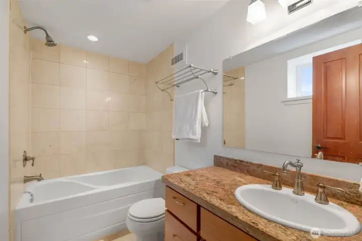 Lower level full bath.