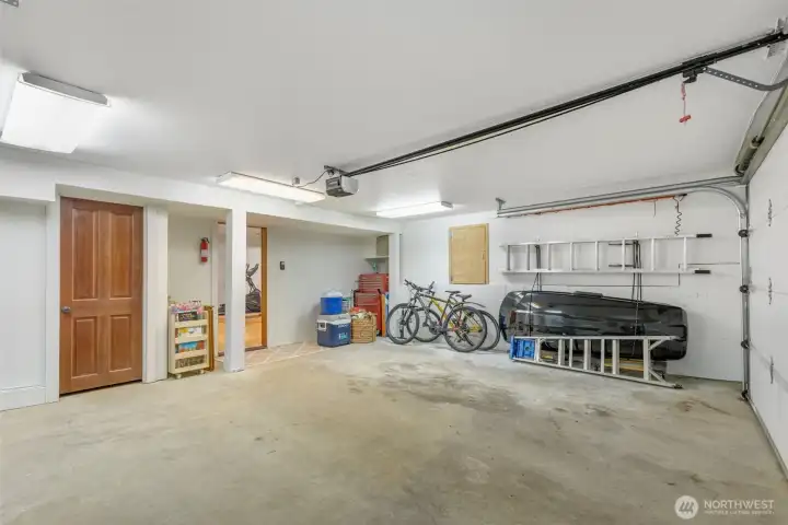 Two-car garage with ample storage space for added convenience!