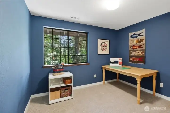 Guest room with new carpet. Guest room with new carpet.