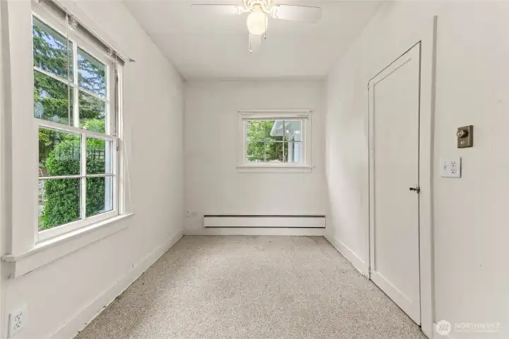 Bedroom 1 off kitchen - could be great guest room or office.