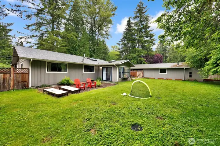 Large backyard