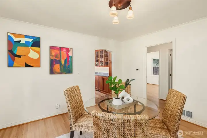 Dining room and kitchen