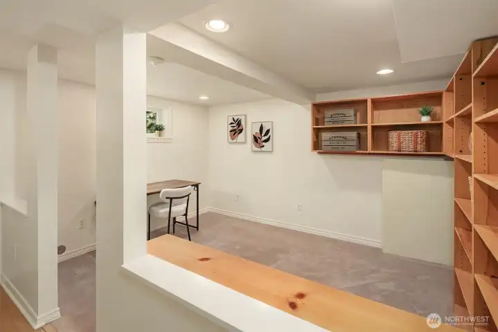 Lower level den-office space