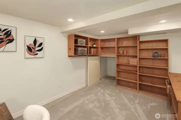 Lower level den-office space