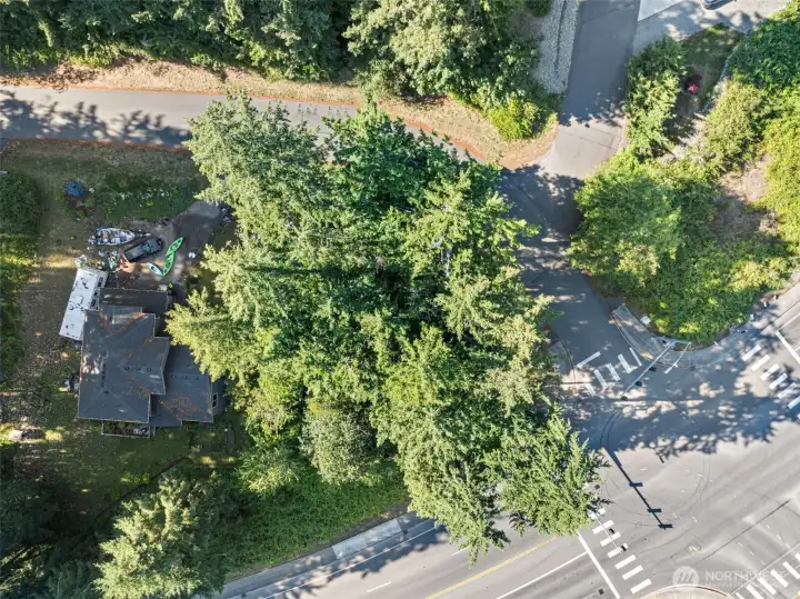 Overhead view of property.