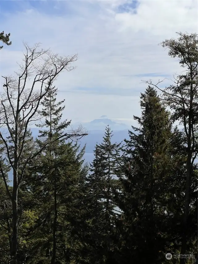 View from deck height of Mount Baker