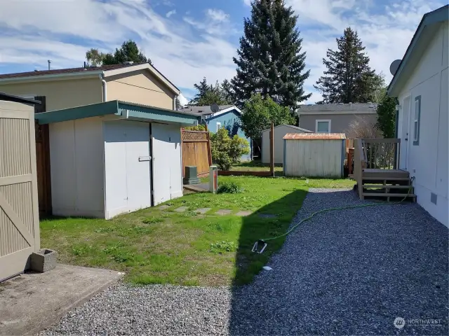 Back yard and storage