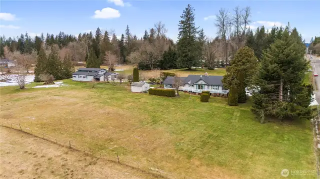 Aerial view of the South Side of the property