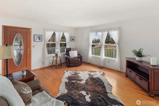 View of the Living room w/beautiful hardwoods