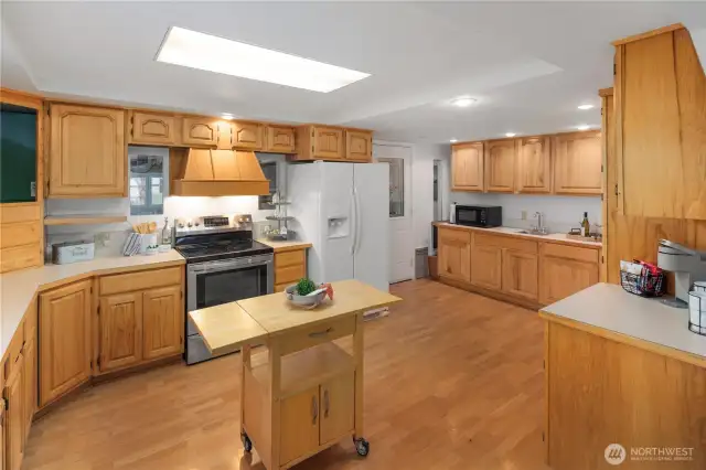 Kitchen with an abundance of Cabinets and working space