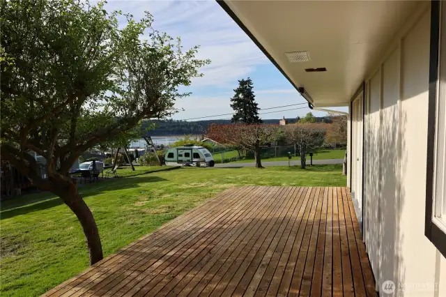 Deck with a peek at the water