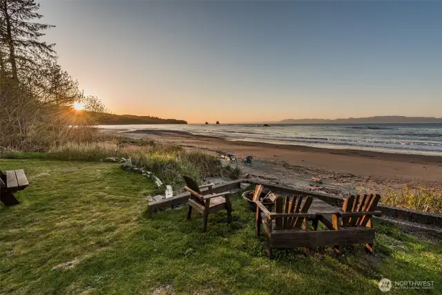 Dusk view from property