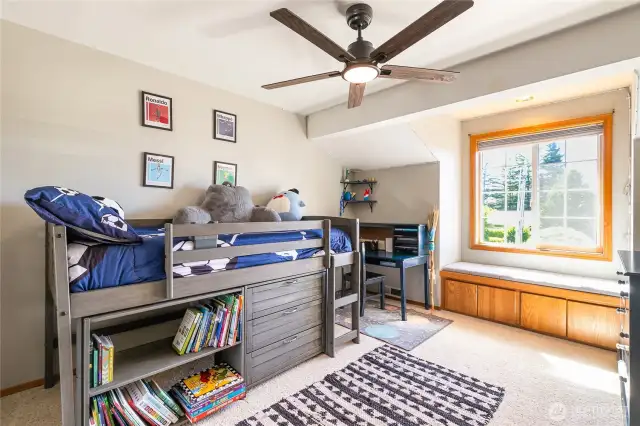 upstairs is 1st of 3 bedrooms.
