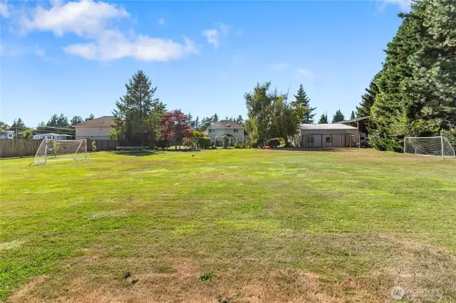 From the back of the property.
