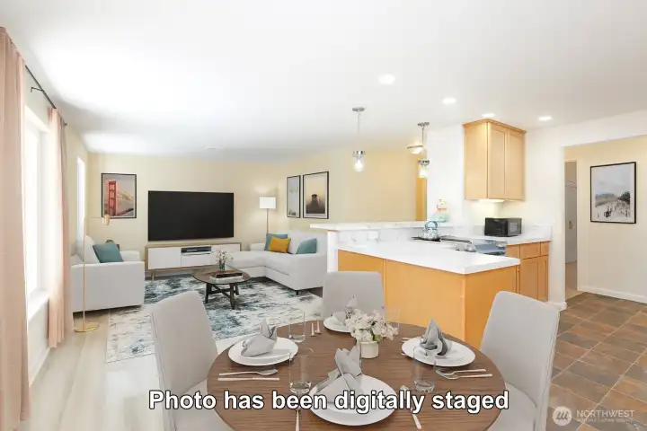 Living Room - Digitally Staged