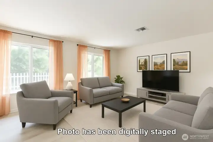 Living Room - Digitally Staged