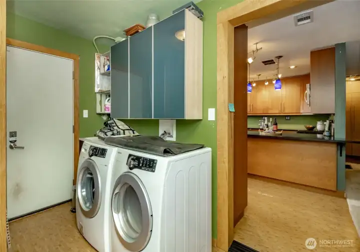 Utility area off of the back