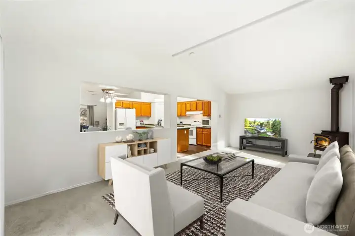 With an open flow to the kitchen and dining area, it’s the perfect place for family time, celebrations, and relaxed evenings at home.