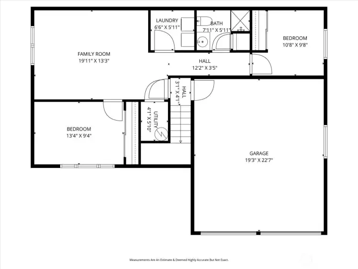 2nd Floor with dimensions