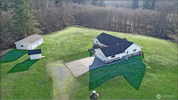 Aerial view facing East