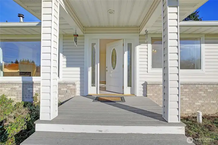Covered porch to enjoy the outside year round.
