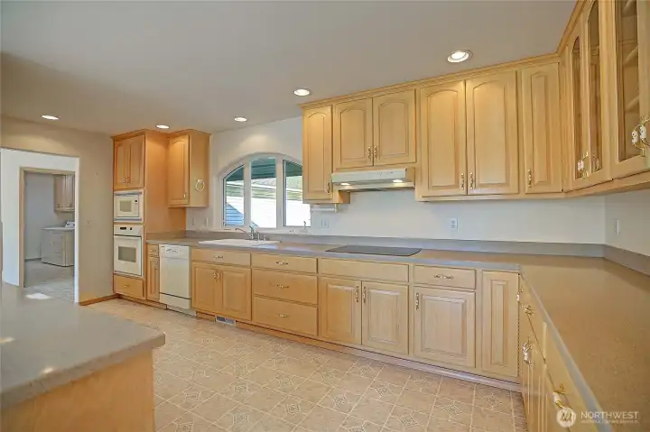 Plenty of cabinets and areas for storage.