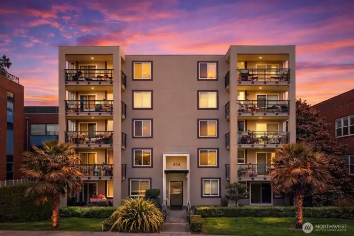 Edited photo of the front of the building which is currently under renovation.