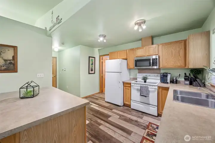 Tall ceilings make the home feel very open