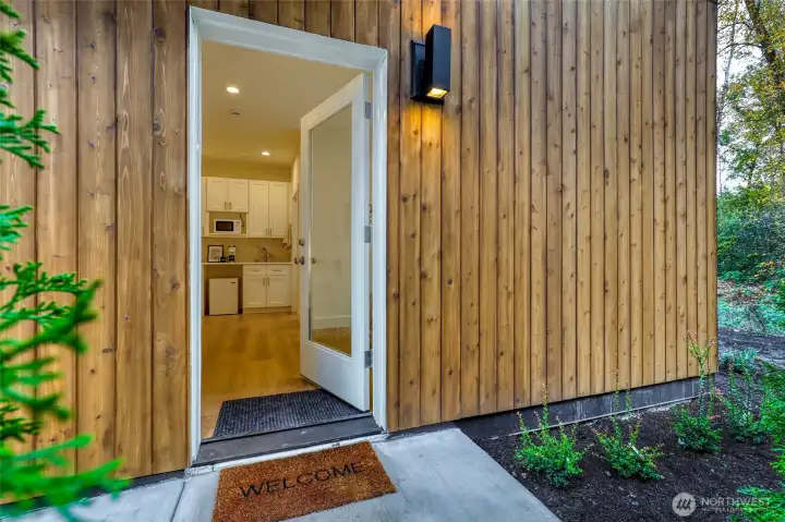 Private entry to ground floor bedroom suite.