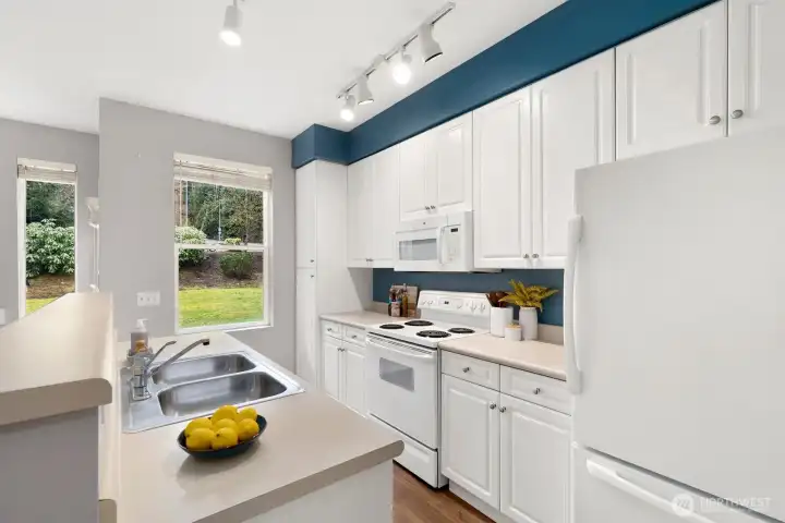 Kitchen offers great storage options.